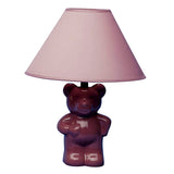 13" Pink Bedside Table Lamp With Pink Empire Shade - Homeroots