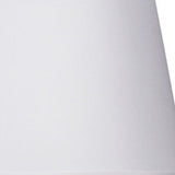 29" Silver Metal Table Lamp With White Classic Empire Shade - Homeroots - Flyclothing LLC