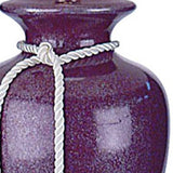 35" Red Burgundy Glaze Ceramic Urn Table Lamp With White Classic Empire Shade - Homeroots - Flyclothing LLC