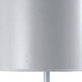 25" White Metal Table Lamp With White Classic Drum Shade - Homeroots - Flyclothing LLC