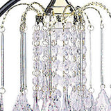 27" Black and Gold Metal Faux Crystal Chandelier Table Lamp - Homeroots - Flyclothing LLC