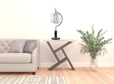 27" Black and Gold Metal Faux Crystal Chandelier Table Lamp - Homeroots - Flyclothing LLC