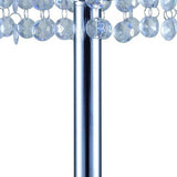 26" Silver Glam Two Tier Chandelier USB Table Lamp - Homeroots - Flyclothing LLC