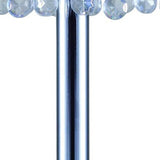 26" Silver Glam Two Tier Chandelier USB Table Lamp - Homeroots - Flyclothing LLC