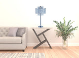 26" Silver Glam Two Tier Chandelier USB Table Lamp - Homeroots - Flyclothing LLC