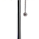 20" Silver Metal Bedside Table Lamp With Clear Drum Shade - Homeroots