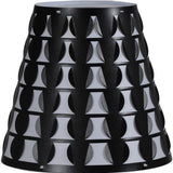 16" Black Bedside Table Lamp With Black Polka Dots Empire Shade - Homeroots - Flyclothing LLC