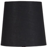 11" Copper Bedside Table Lamp With Black Empire Shade - Homeroots