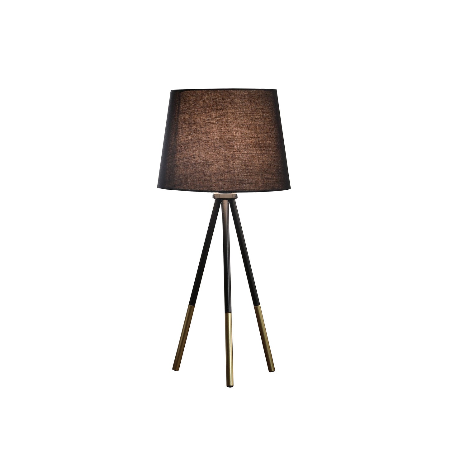 20" Gold Tripod Table Lamp With Black Empire Shade - Homeroots - Flyclothing LLC
