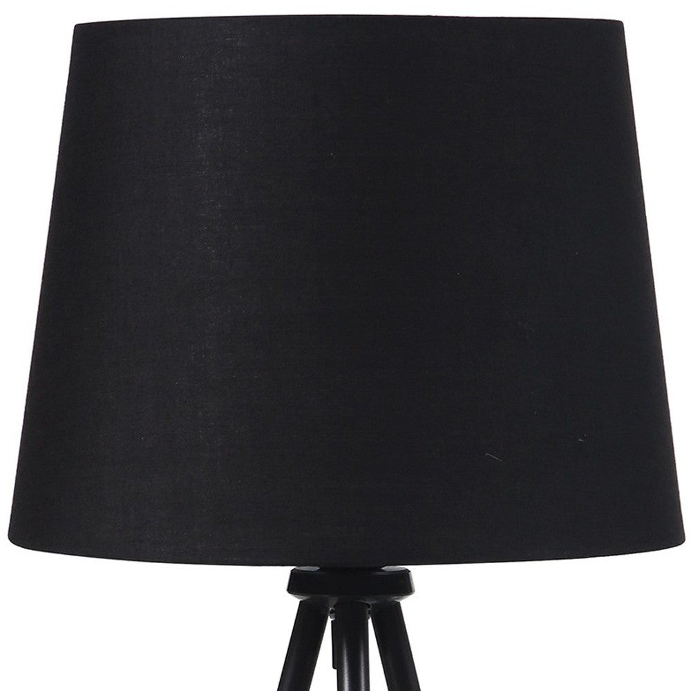 20" Gold Tripod Table Lamp With Black Empire Shade - Homeroots - Flyclothing LLC