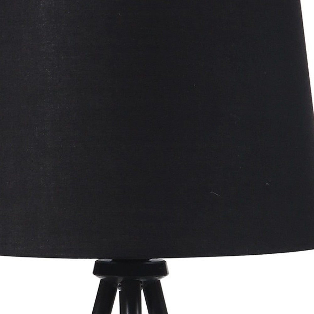 20" Gold Tripod Table Lamp With Black Empire Shade - Homeroots - Flyclothing LLC