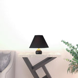 Set Of Three 64" Gold Ceramic Bedside Floor and Table Lamp Set With Black Empire Shade - Homeroots - Flyclothing LLC