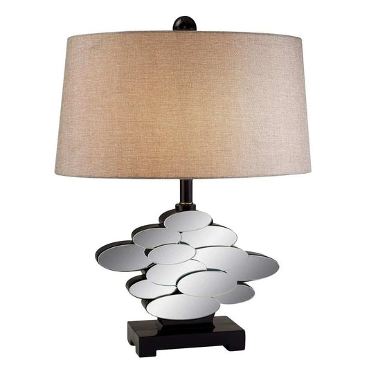Beautiful Bronzed Table Lamp with Glass Accents - Homeroots - Flyclothing LLC