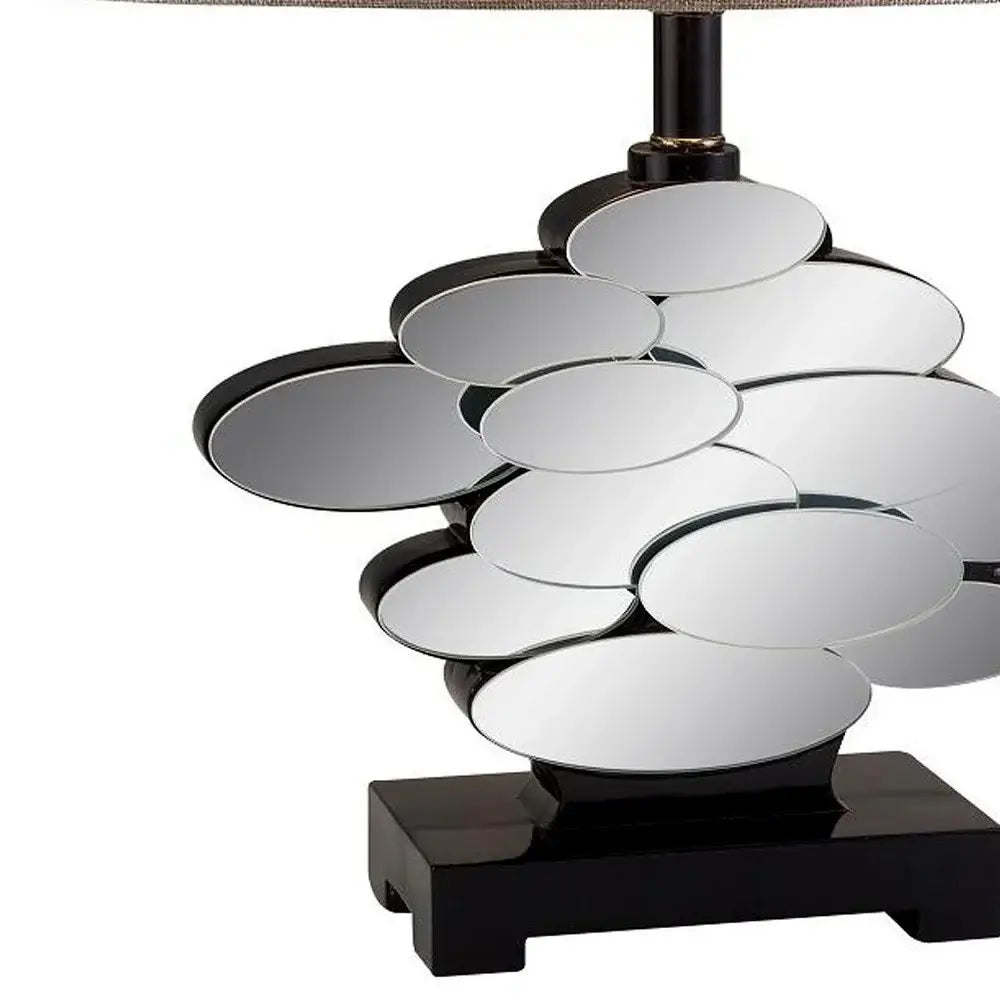 Beautiful Bronzed Table Lamp with Glass Accents - Homeroots - Flyclothing LLC