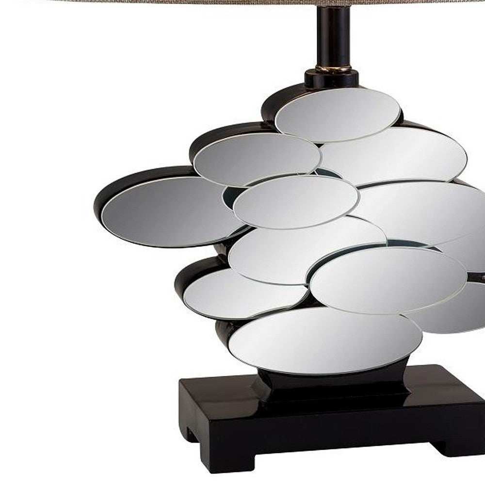 Beautiful Bronzed Table Lamp with Glass Accents - Homeroots - Flyclothing LLC