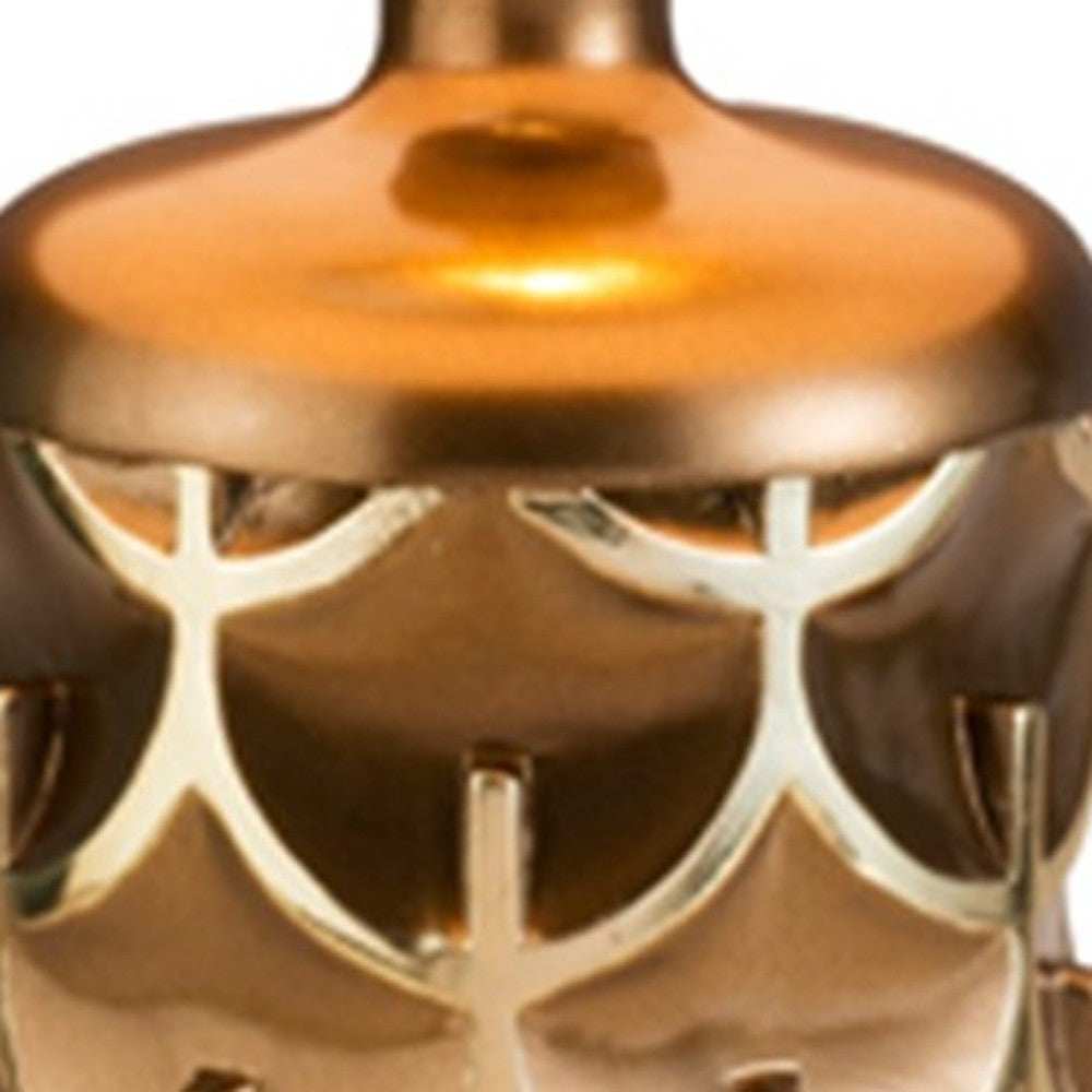 Magestic Brown and Gold Geo Table Lamp - Homeroots - Flyclothing LLC