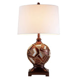 Brown Metallic Mosaic Design Table Lamp - Homeroots - Flyclothing LLC