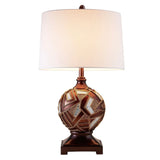 Brown Metallic Mosaic Design Table Lamp - Homeroots - Flyclothing LLC