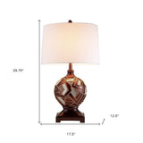 Brown Metallic Mosaic Design Table Lamp - Homeroots - Flyclothing LLC