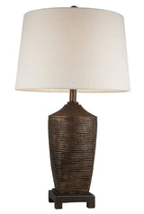 Fantastic Rustic Ribbed Bronze Table Lamp - Homeroots - Flyclothing LLC