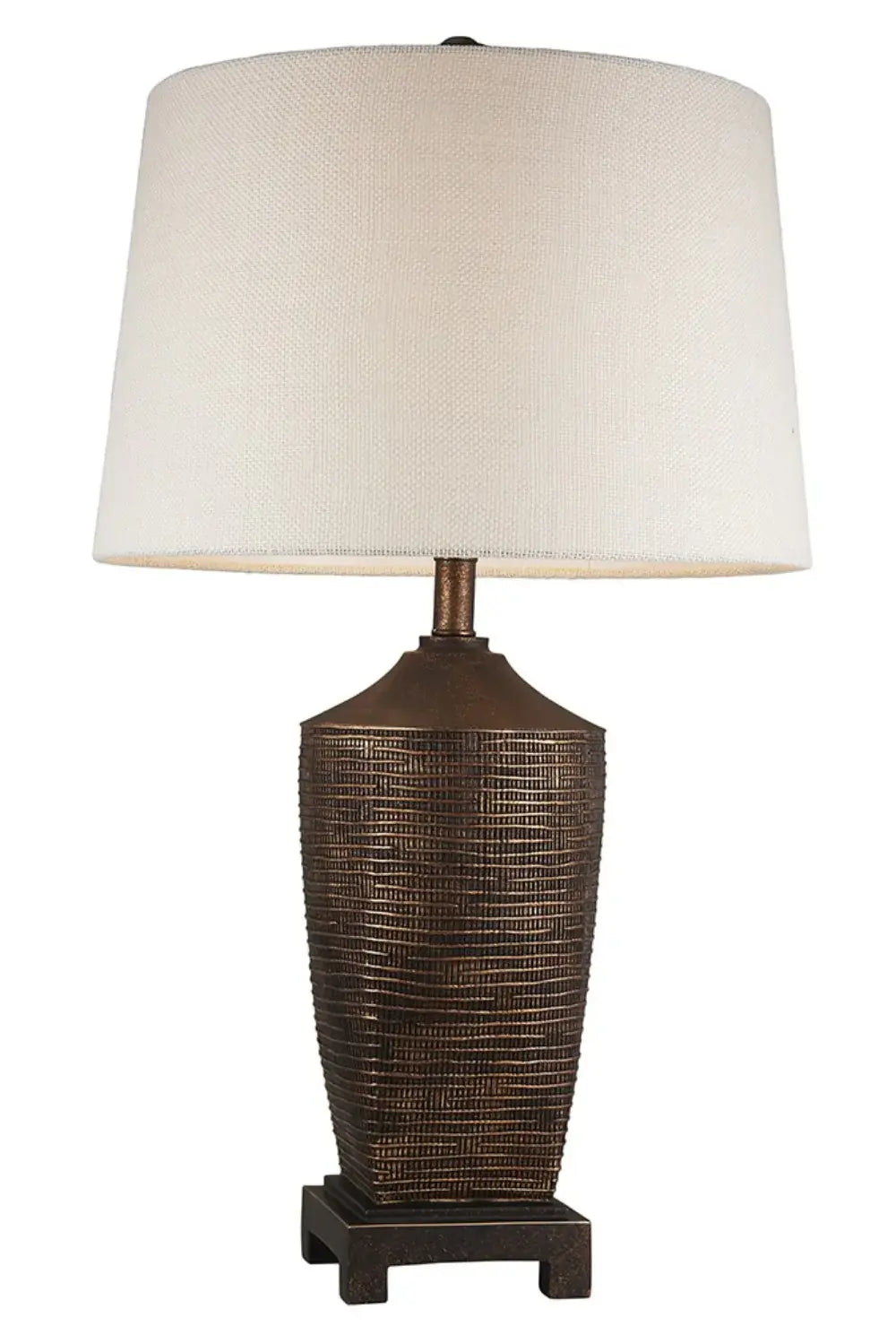 Fantastic Rustic Ribbed Bronze Table Lamp - Homeroots - Flyclothing LLC