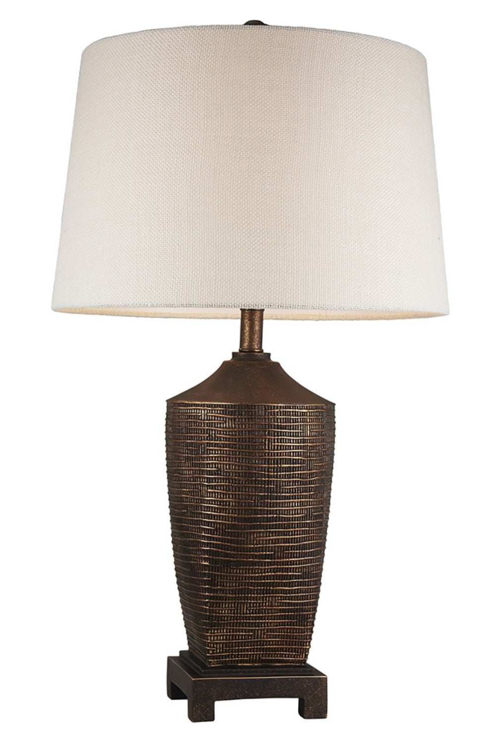Fantastic Rustic Ribbed Bronze Table Lamp - Homeroots - Flyclothing LLC