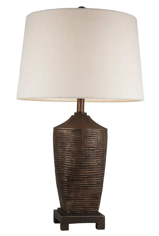 Fantastic Rustic Ribbed Bronze Table Lamp - Homeroots - Flyclothing LLC