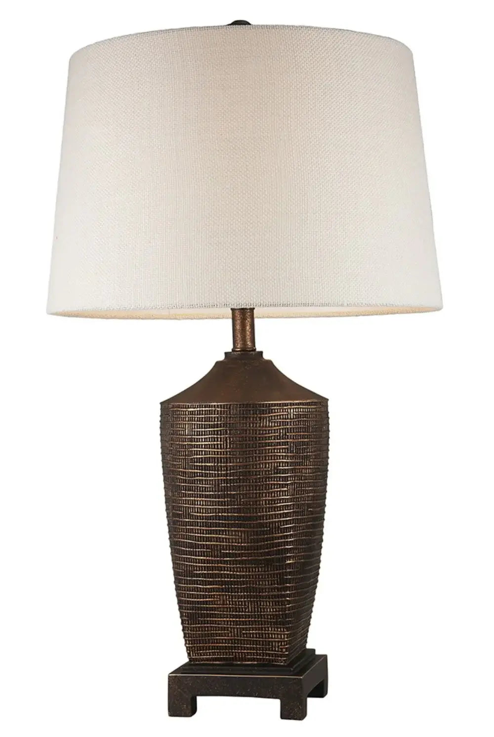 Fantastic Rustic Ribbed Bronze Table Lamp - Homeroots - Flyclothing LLC