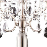 Glam Silver Scroll Chandelier Faux Crystal Table Lamp - Homeroots - Flyclothing LLC