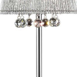 Dreamy Silver Table Lamp with Crystal Accents - Homeroots - Flyclothing LLC