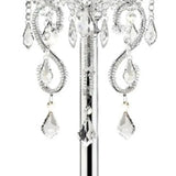 Glam Silver Faux Crystal Accent Table Lamp with See Thru Shade - Homeroots - Flyclothing LLC