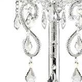 Glam Silver Faux Crystal Accent Table Lamp with See Thru Shade - Homeroots - Flyclothing LLC