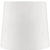 17" White Metal Bedside Table Lamp With Off-White Shade - Homeroots - Flyclothing LLC