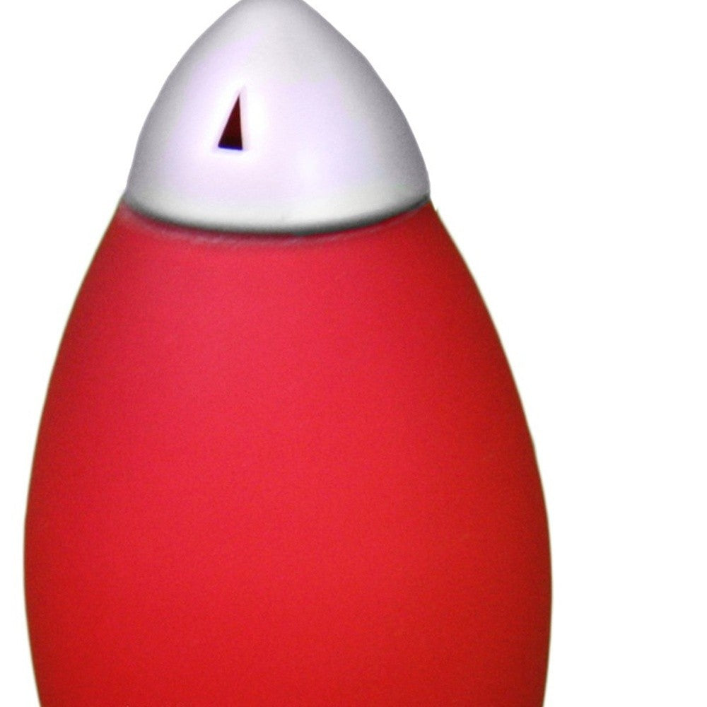 11" Red Acrylic Bedside Table Lamp With Red Shade - Homeroots - Flyclothing LLC
