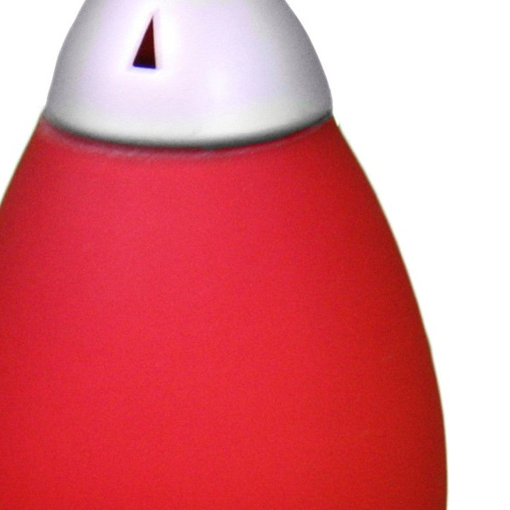 11" Red Acrylic Bedside Table Lamp With Red Shade - Homeroots - Flyclothing LLC