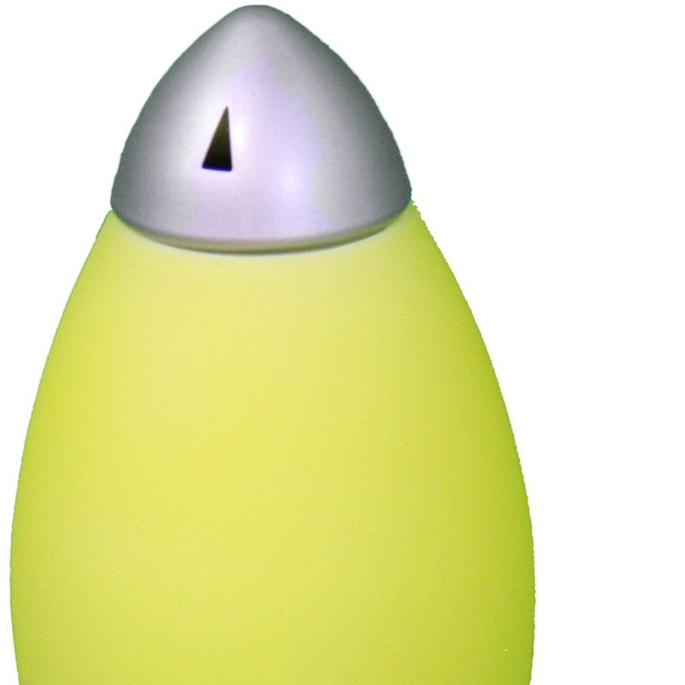11" Yello Acrylic Bedside Table Lamp With Yellow Shade - Homeroots - Flyclothing LLC