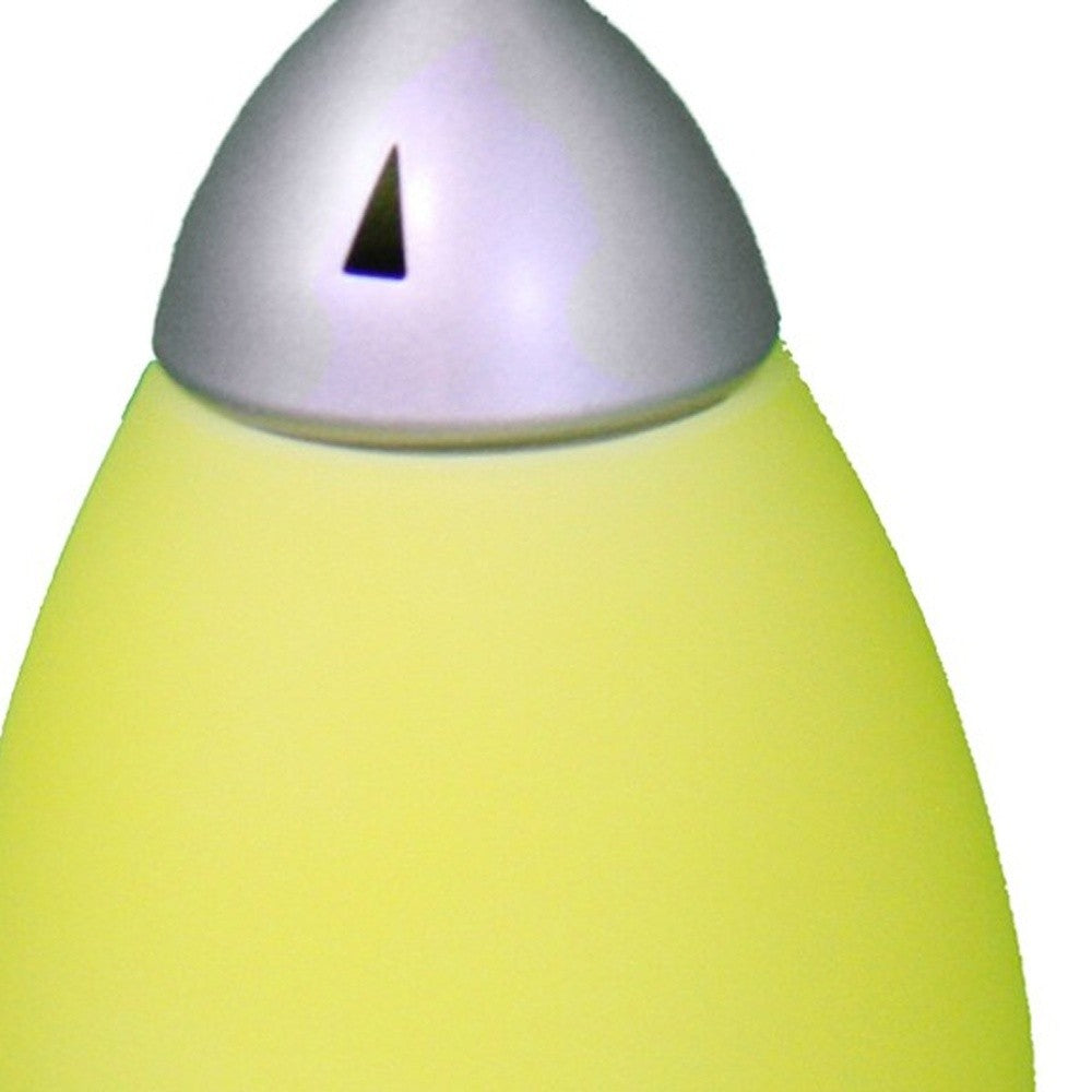 11" Yello Acrylic Bedside Table Lamp With Yellow Shade - Homeroots - Flyclothing LLC
