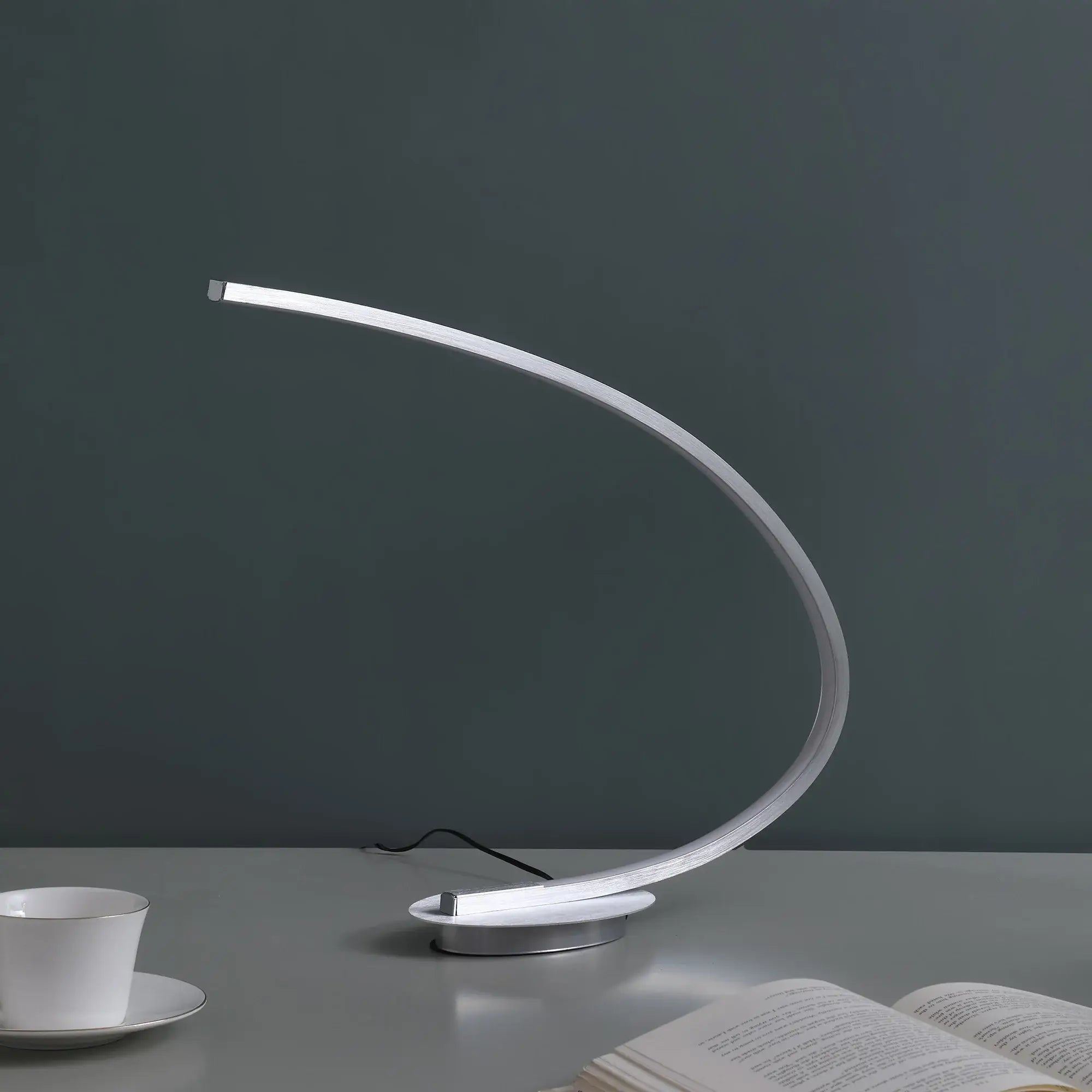 16" Silver Metal Desk Led Table Lamp - Homeroots - Flyclothing LLC