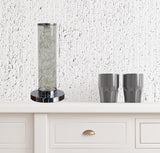 13" Silver Metal Column LED Rope Table Lamp With Clear - Homeroots - Flyclothing LLC