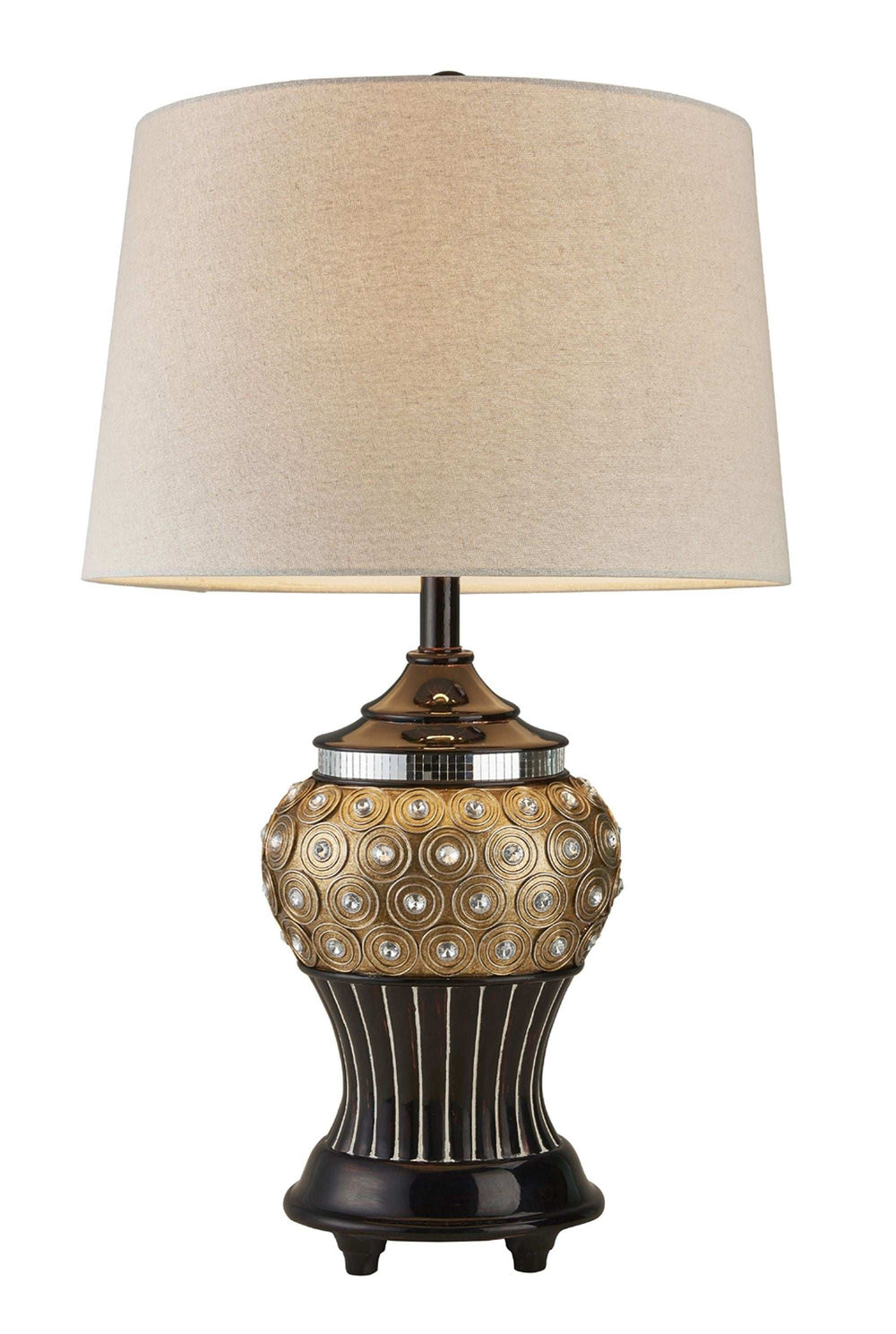 Glitzy Gold Bejeweled Table Lamp - Homeroots - Flyclothing LLC