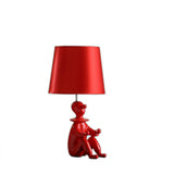 21" Red Bedside Table Lamp With Red Empire Shade - Homeroots - Flyclothing LLC