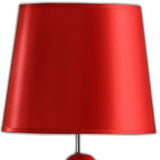 21" Red Bedside Table Lamp With Red Empire Shade - Homeroots - Flyclothing LLC