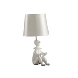 21" White Bedside Table Lamp With Silver Empire Shade - Homeroots - Flyclothing LLC