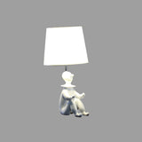 21" White Bedside Table Lamp With Silver Empire Shade - Homeroots - Flyclothing LLC