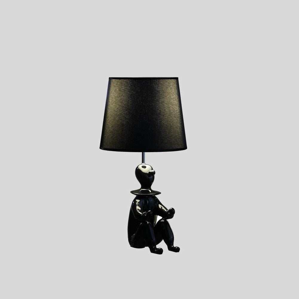21” Black Sculptural Clown Phone Holder Desk Lamp - Homeroots - Flyclothing LLC