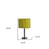 18" Silver Bedside Table Lamp With Yellow Flowers Drum Shade - Homeroots - Flyclothing LLC