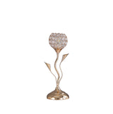 14" Gold Bedside Table Lamp With Clear Novelty Shade - Homeroots - Flyclothing LLC