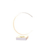 14" White Metal LED with USB Wireless Charger Table Lamp - Homeroots - Flyclothing LLC