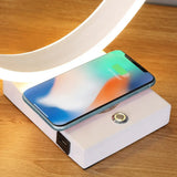 14" White Metal LED with USB Wireless Charger Table Lamp - Homeroots - Flyclothing LLC
