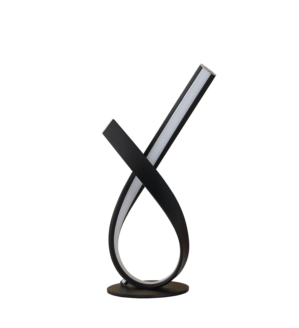 17" Black Bedside Led Table Lamp - Homeroots